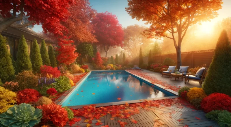 piscine automne
